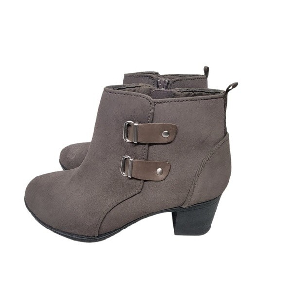 Clarks suede leather ankle boots size 6M Taupe brown Meera Yew - Picture 7 of 13